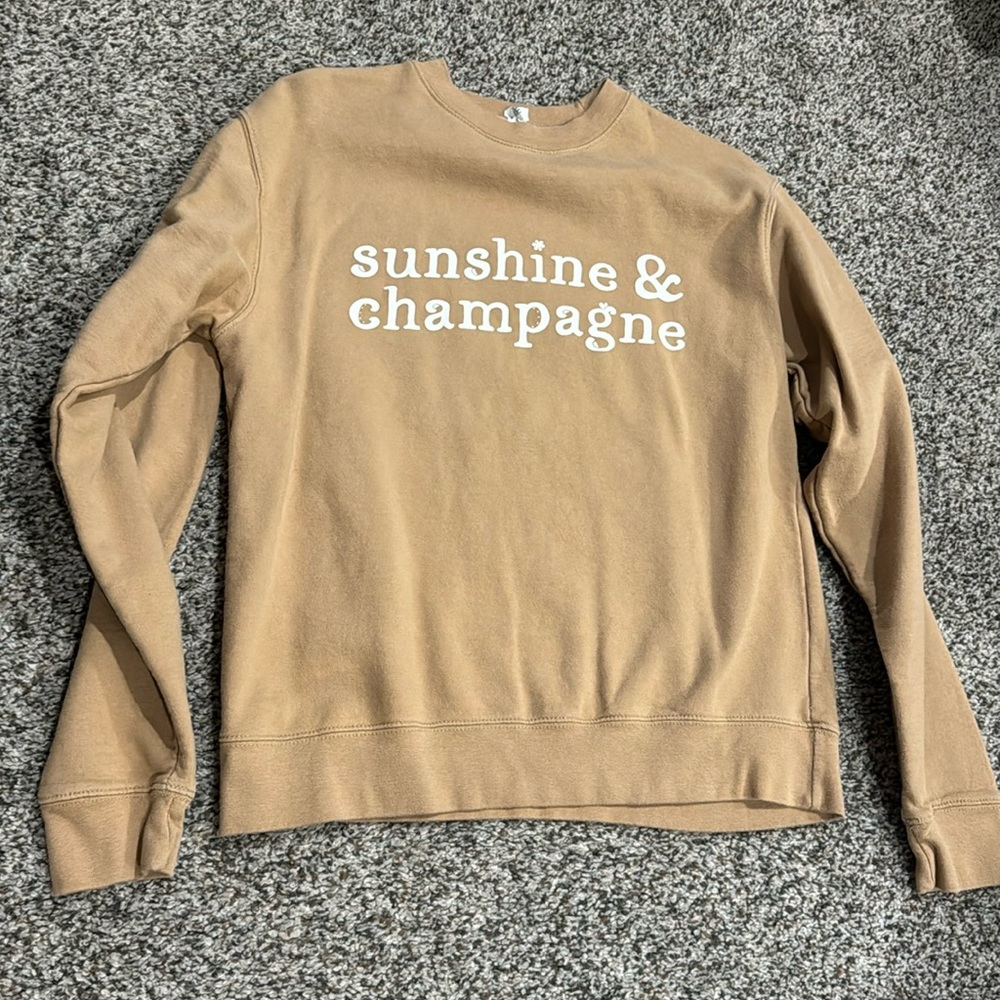 Sunshine & Champagne sweatshirt, sz. Small